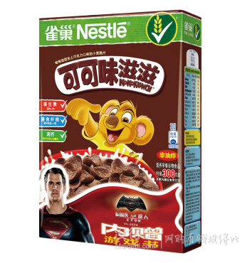 双重优惠！Nestle 雀巢 可可味滋滋谷物早餐  300g* 12盒 118元包邮（218-100）