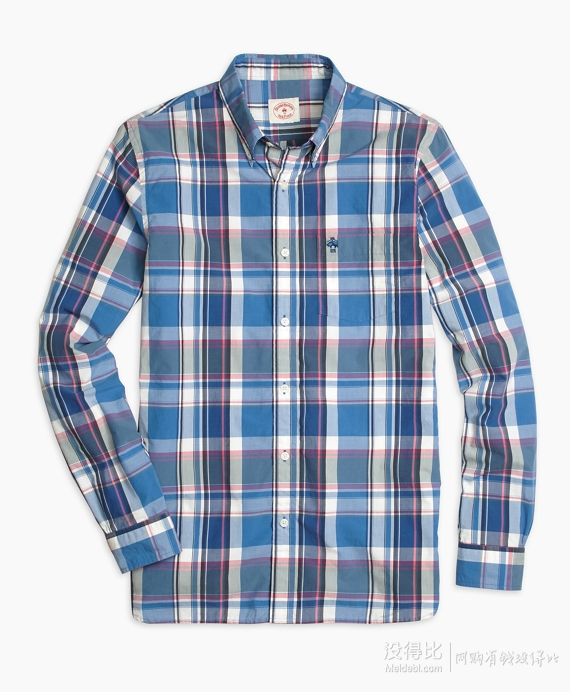 brooks brothers 布克兄弟 red fleece休闲运动系列 男士大格子衬衫