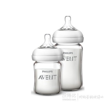AVENT 新安怡 宽口径自然顺畅玻璃奶瓶新生儿套装 SCF679/57    89元包邮（139-50）