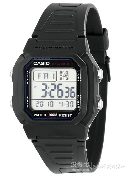 国内￥600！Casio 卡西欧  W800H-1AV 男士 运动电子表