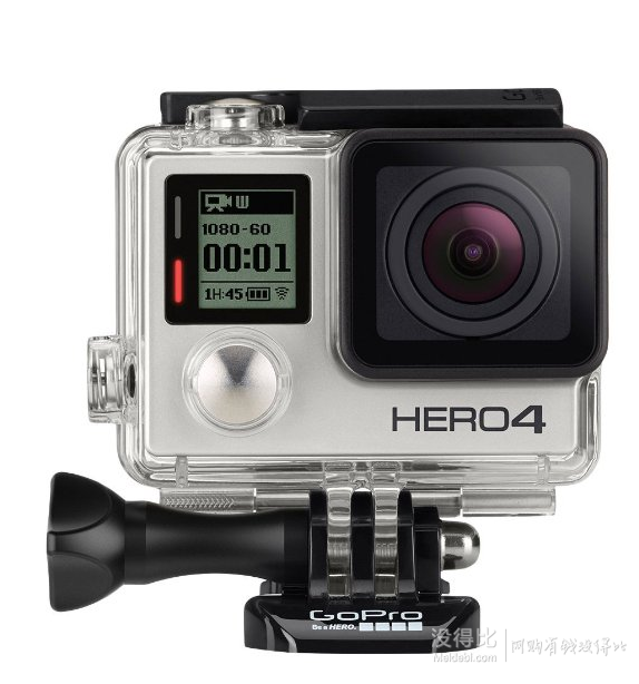 GoPro HERO4 Silver 运动摄像机    1999元包邮