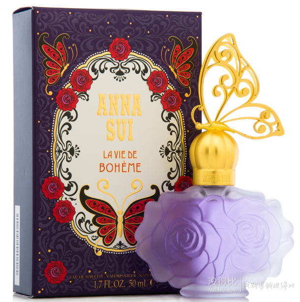 ANNASUI 安娜苏 波希米亚/紫蝶恋浪漫女士持久淡香水50ml    158元包邮