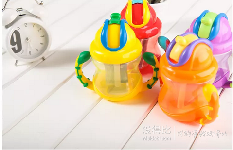 Nuby 努比 双耳防漏PP吸管杯240ml 折23元(42.9，199-100)