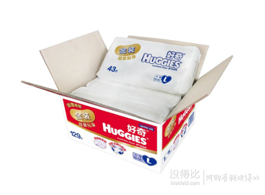 HUGGIES 好奇 金装 超柔贴身纸尿裤 L129片 179元包邮（189-10）