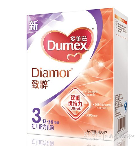 Dumex 多美滋  致粹幼儿配方乳粉400g盒装  29.9元