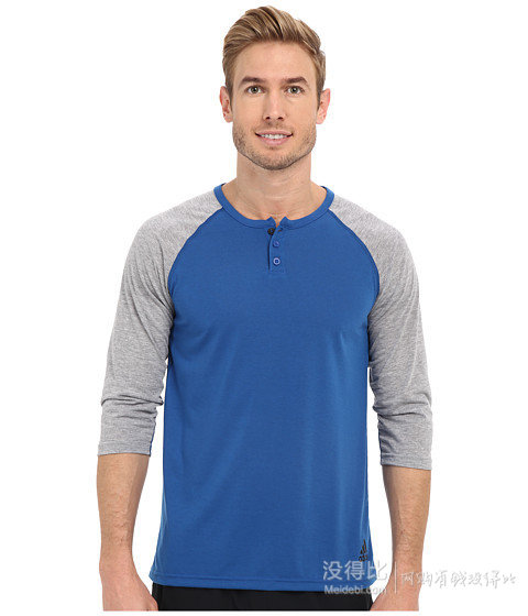 adidas 阿迪达斯 Ultimate 3/4 Sleeve Henley 男士T恤