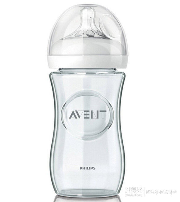 折65.8元/件！AVENT 新安怡 自然原生 SCF673/17 宽口径玻璃奶瓶 240ml*3件   197.4元包邮