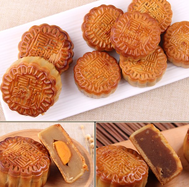 周华健代言:香港华美 蛋黄莲蓉豆沙8枚月饼4口味460g 12.9元包邮(42.