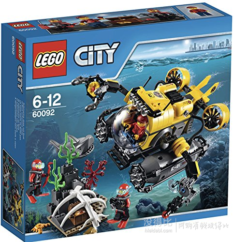Lego 乐高 城市组 60092 深海探险潜水艇 189元包邮（209-20）