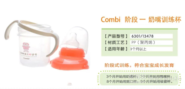 Combi 康贝 6301奶嘴喝水训练杯 折19.9/件（29.9，满3免1）