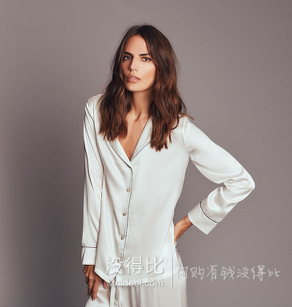 derekrose女士全真丝睡衣套装