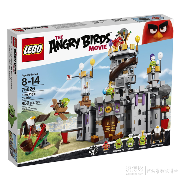 LEGO 乐高 75826 愤怒的小鸟大电影 猪王城堡