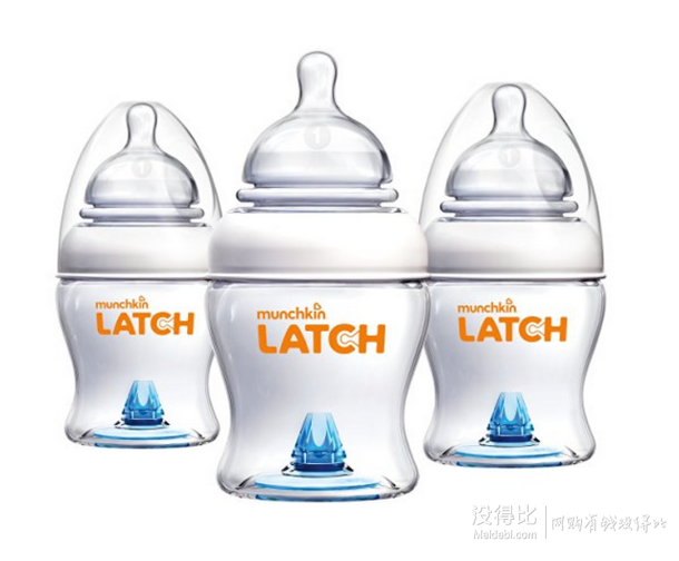Munchkin麦肯齐LATCH系列奶瓶套装  3个