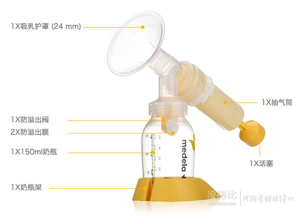 限地区： Medela 美德乐 005.0078 经典手动吸乳器    99元包邮（199-100）