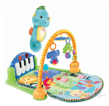 Fisher-Price 费雪 W2621 欢乐成长之脚踏钢琴健身器+声光安抚小海马    209元（299-90券）