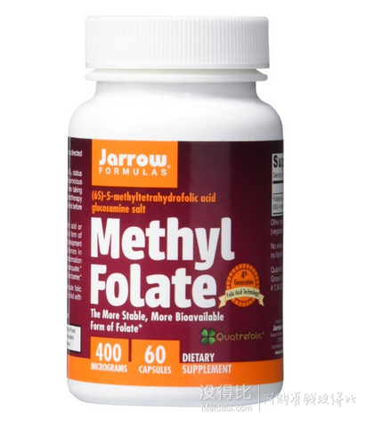 arrow Formulas 杰诺 Methyl Folate 5-MTHF 甲基叶酸胶囊 400mcg 60粒