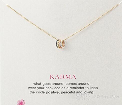 Dogeared 朵吉尔 Sparkle Karma Necklace 闪烁磨砂圆环项链