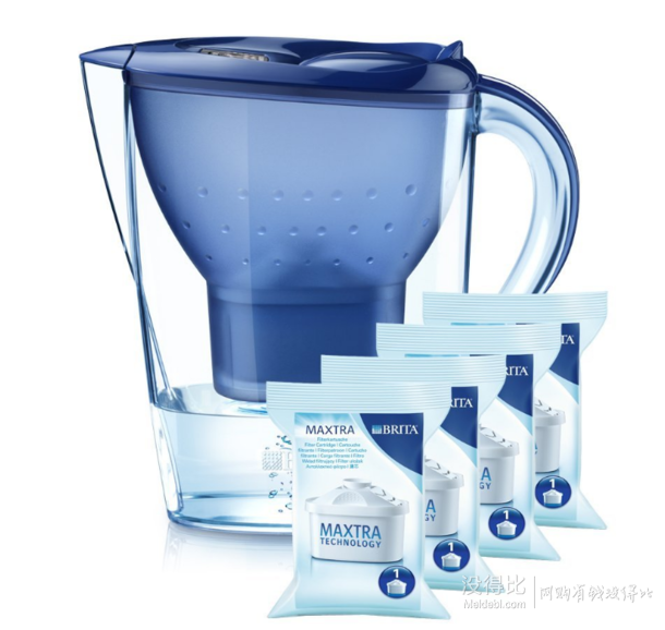 Brita 碧然德 滤水壶 Marella XL 3.5L 一壶四芯(蓝色)  249元包邮