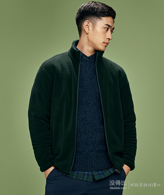 uniqlo 优衣库 男装摇粒绒拉链茄克(长袖)172356 99元