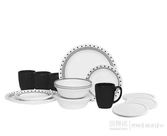 中亚Prime会员： Corelle 康宁餐具 Livingware Dinnerware 20-Piece Set 20件套