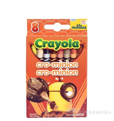 凑单白菜！Crayola 绘儿乐 小黄人奇特造型8色彩色蜡笔  8元