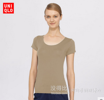 UNIQLO优衣库 女装AIRismU领T恤(短袖)135069 39元