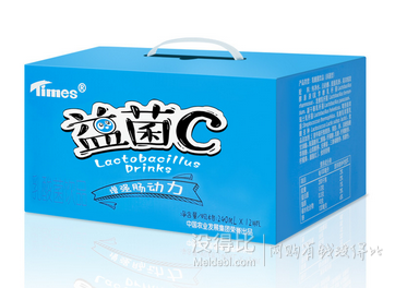 Times 时代 益菌C 乳酸菌饮料 礼盒装 240ml*12 折19.95元（买2付1）