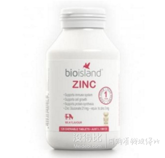 Bio Island 生物岛 Zinc 婴幼儿天然补锌咀嚼片 120片