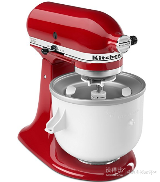 中亚Prime会员：KitchenAid KICA0WH 2夸脱冰淇淋机 附带站立式搅拌机