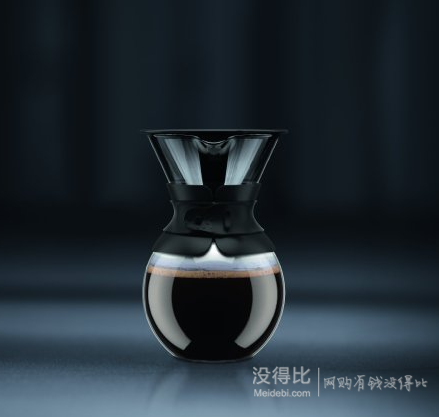 Bodum 11571-01 Pour Over 咖啡壶 固定滤网 34盎司 黑色