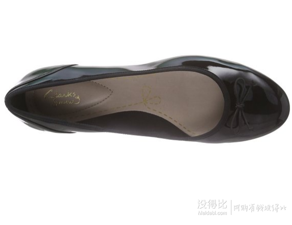 中亚Prime会员： Clarks Couture Bloom 女士平底鞋 黑色 