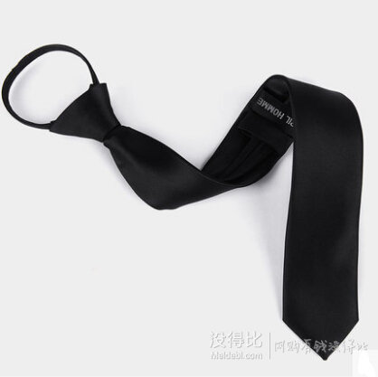 VIRIL HOMME  男士懒人韩版正装拉链小领带 窄版5CM   8.8元包邮（18.8-10）