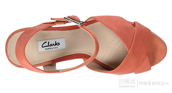 中亚prime会员！Clarks 其乐 Kendra Petal Closed-Toe Pumps女士真皮粗跟凉鞋  