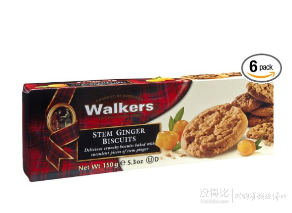 Walkers Shortbread 苏格兰黄油姜饼150g*6盒