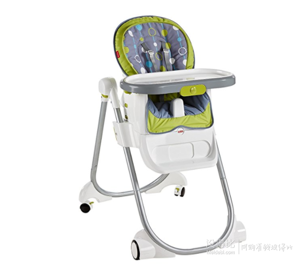 Fisher-Price 4-in-1 Total Clean High Chair, Green/Gray4合1婴幼儿高脚餐椅