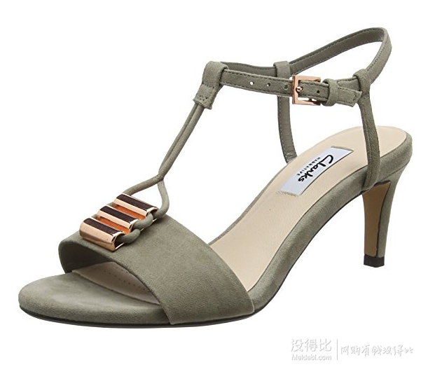 Clarks Amali Ella 其乐 女士真皮中跟凉鞋 