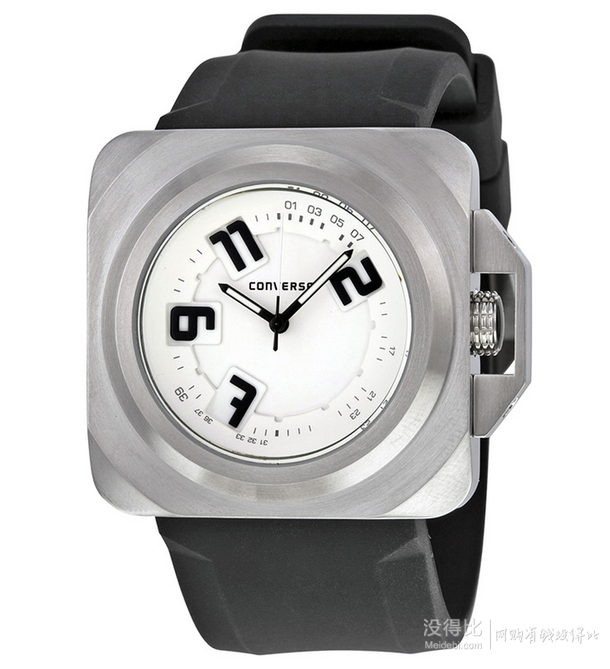 converse匡威 白盘黑色硅胶表带石英手表 vr-018-090