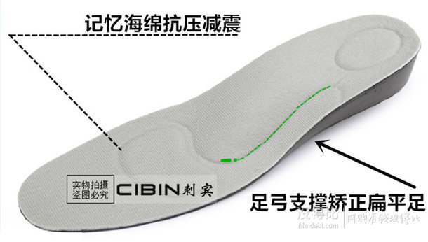 刺宾 扁平足矫正鞋垫 