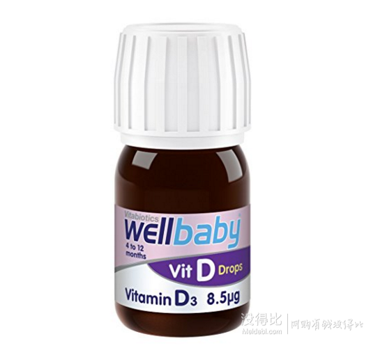 Prime会员！Vitabiotics Wellbaby 婴幼儿维生素D3滴剂 30ml