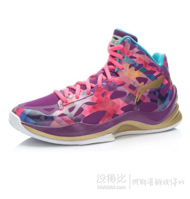 李宁 女款音速3云底减震高帮篮球鞋