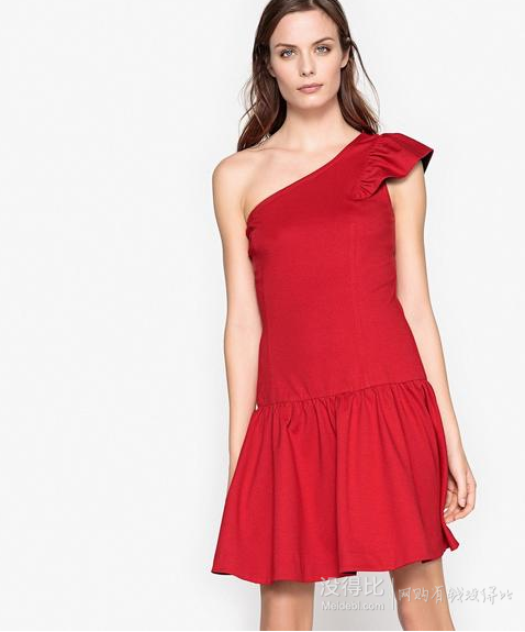 可做敬酒服!mademoiselle r 女士单边露肩裙