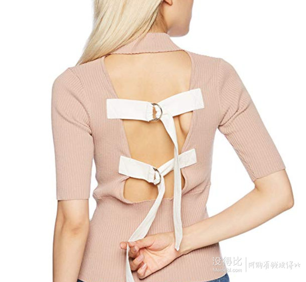 后背小心机,18新品!snidel 绑带露背针织衫swnt182062 到手￥182