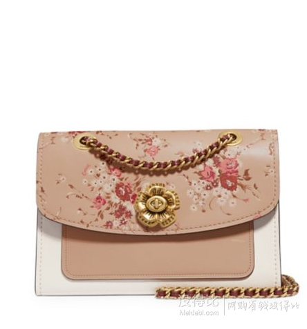 coach蔻驰parker山茶花斜挎包