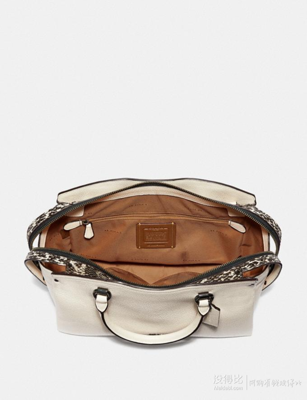 coach蔻驰蛇皮细节drew手提斜跨女包