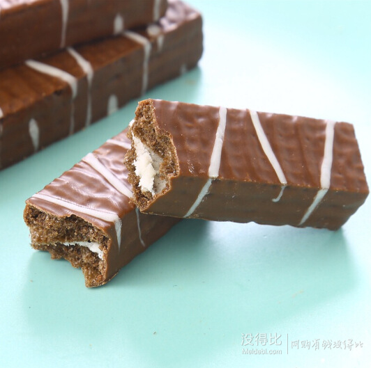 这款巧克棒巧克力口味是一款威化巧克力饼干.