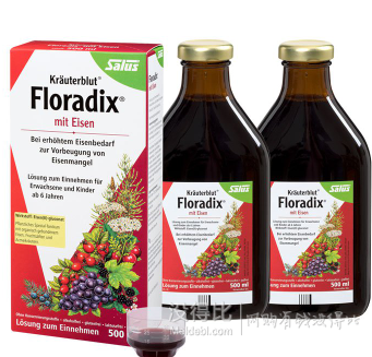 考拉海购黑卡会员salus莎露斯floradix德国铁元红色版500ml2瓶