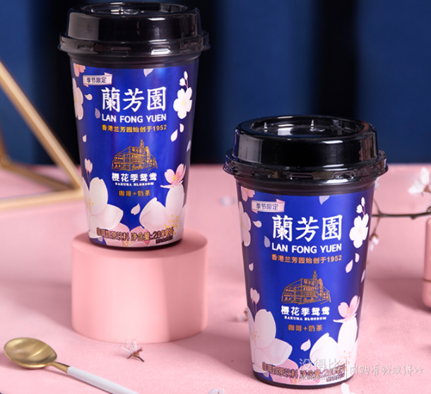 丝袜奶茶的创始者,lan fong yuen 兰芳园樱花季鸳鸯奶茶280ml*6杯整箱