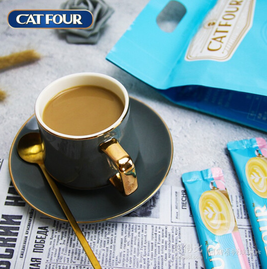 醇厚顺滑!catfour 卡布奇诺咖啡 40条 袋装600g