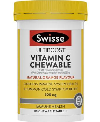 swisse ultiboost 维生素c天然橙味咀嚼片 110片