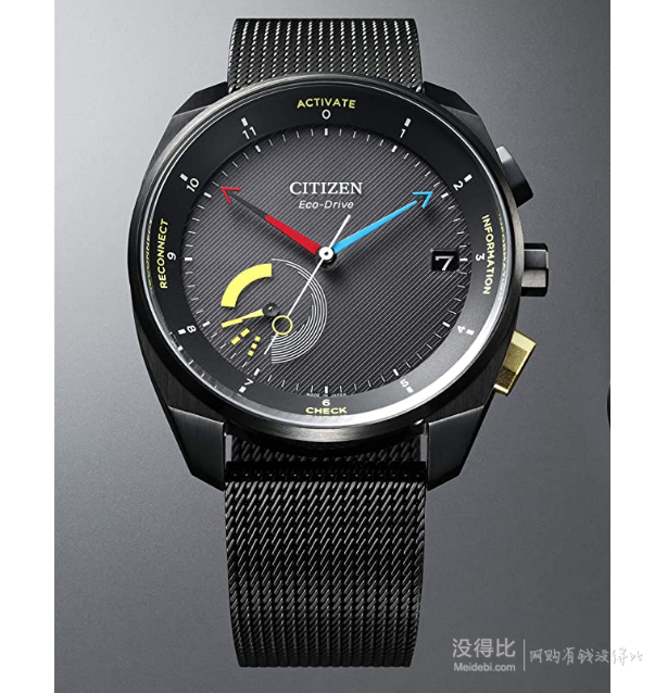 蓝色也是好价 亚马逊中国 西铁城 腕表 光动能驱动 光发电智能手表